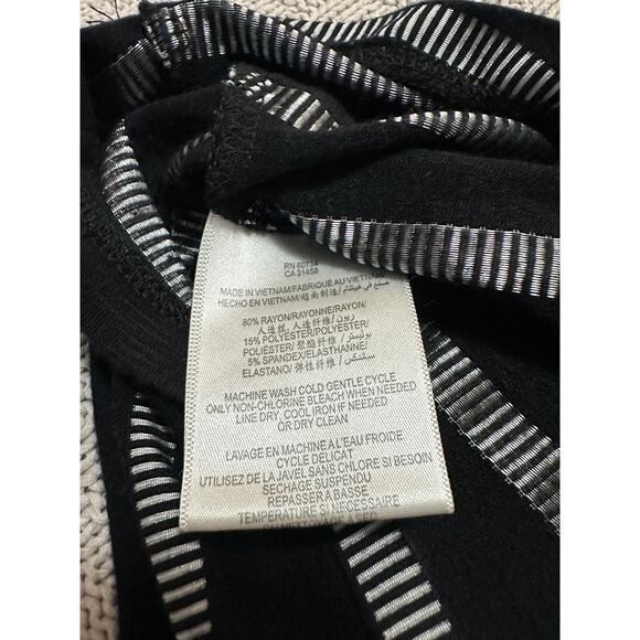 BCBGeneration black and white striped tee size L - Picture 4 of 6